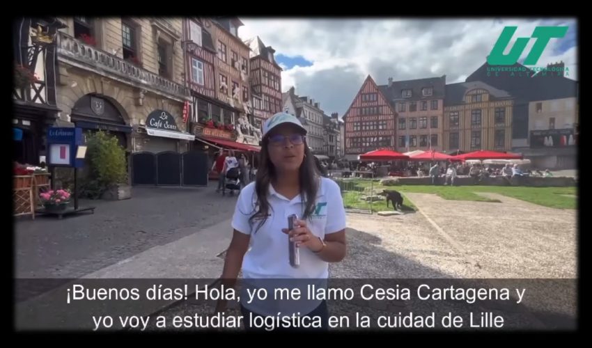 Los alumnos Cesia, Andrea, Oscar, Armando y José Juan envían un emotivo mensaje desde Francia