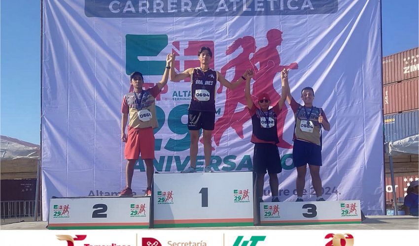 Felicidades a los integrantes del equipo de atletismo de la Universidad Tecnológica de Altamira por obtener el 1er lugar en 5K, además de hacer el 1,2,3 en 2.5K  en la carrera atlética «29K ATP 2024»