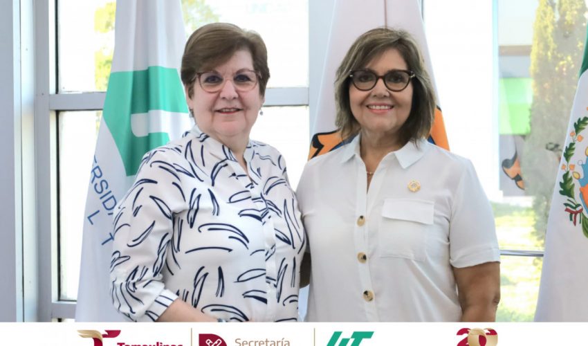 La rectora Dra. Mara Acosta González tuvo el gusto de recibir a la C.P. Cleotilde Treviño Castillo, presidenta de CANACINTRA Delegación Tampico