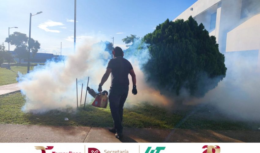 Con el apoyo del personal de vectores de la Jurisdicción Sanitaria No. 12, el pasado sábado 26 de Octubre se realizó la fumigación de nuestras instalaciones para evitar la reproducción del mosco transmisor del dengue