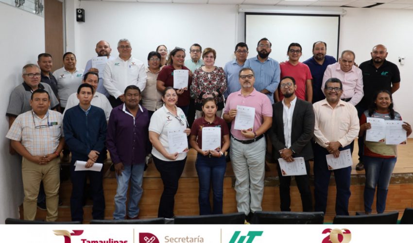 La rectora de nuestra Universidad Tecnológica de Altamira, la Dra. Mara Acosta González sostuvo una reunión con docentes de la carrera de Mantenimiento Industrial y de Soldadura
