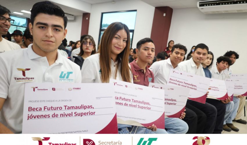 Se entregaron becas «Futuro Tamaulipas, Jóvenes Nivel Superior» a 1,209 estudiantes de la Universidad Tecnológica de Altamira que realizaron el trámite para obtener este estímulo que otorga el Gobierno del Estado de Tamaulipas