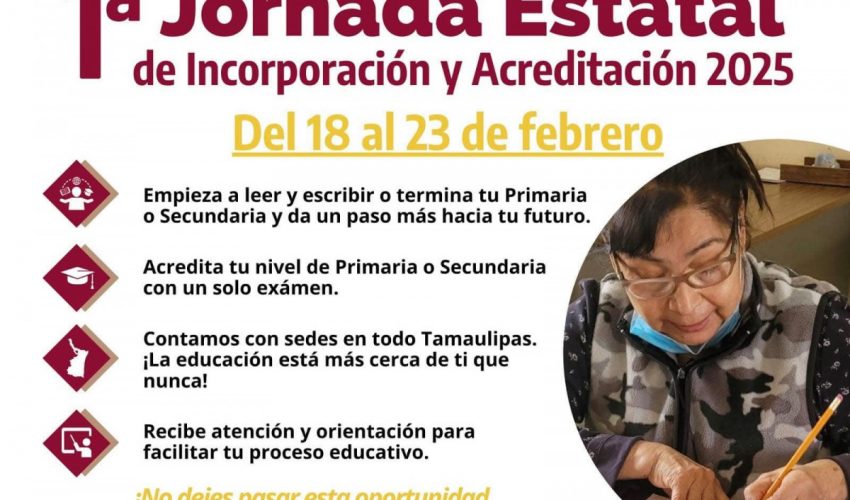 ITEA Tamaulipas invita a personas interesadas de 15 años en adelante, para que aprovechen la oportunidad de iniciar o continuar con sus estudios de educación básica