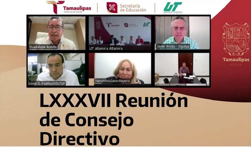 En cumplimiento de la normativa vigente aplicable a la Universidad Tecnológica de Altamira se realizó la LXXXVII Junta de Consejo Directivo