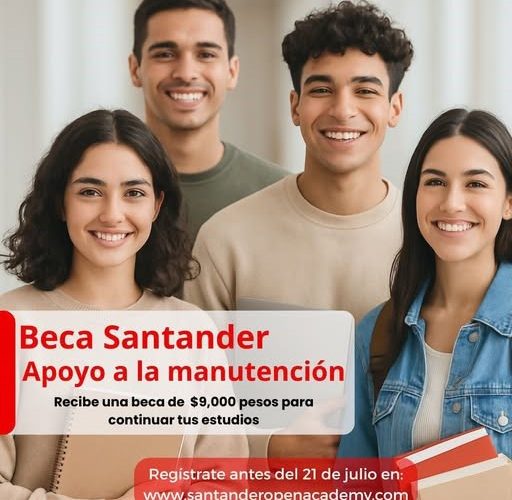 ¡Atención comunidad UTALT! Ya está disponible la convocatoria Santander Apoyo a la Manutención 2025