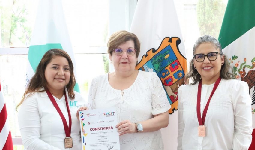 La comunidad de la Universidad Tecnológica de Altamira felicita a Marina Yazmín Violante Francisco, estudiante de TSU en Química Área Industrial (5A), por obtener el 3.er Lugar en la Feria de Ciencias e Ingenierías Tamaulipas 2025