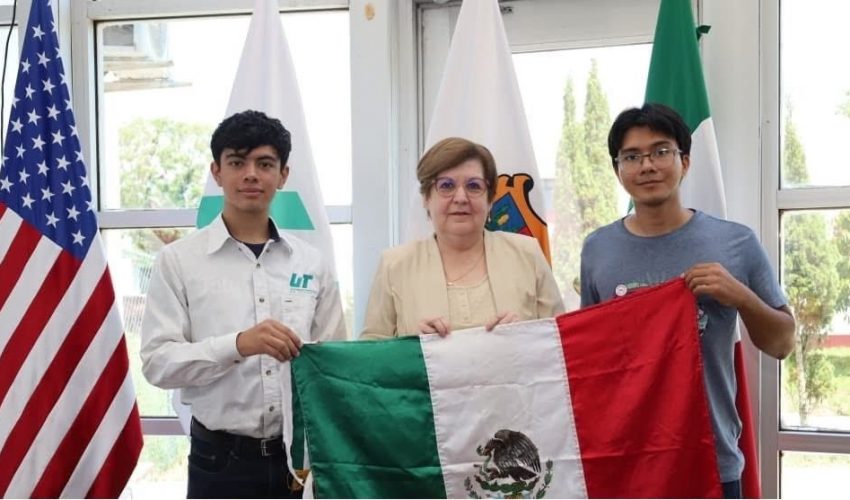 La Rectora de la UTALT sostuvo un emotivo encuentro con Jasiel Fierro González y Jafet Isaac Peralta Martínez, estudiantes de 6.º cuatrimestre de TSU en Mecatrónica, quienes este 25 de agosto de 2025 partirán rumbo a Longwy, Francia , para cursar la Licence Professionnelle Systèmes Automatisés, Réseaux et Informatique Industrielle