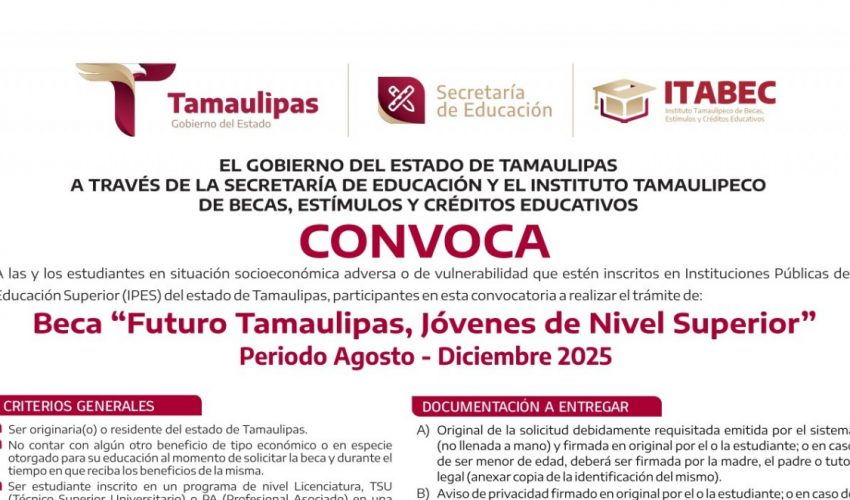 Ya está disponible la Convocatoria Beca Futuro 2025, dirigida a estudiantes de nivel superior