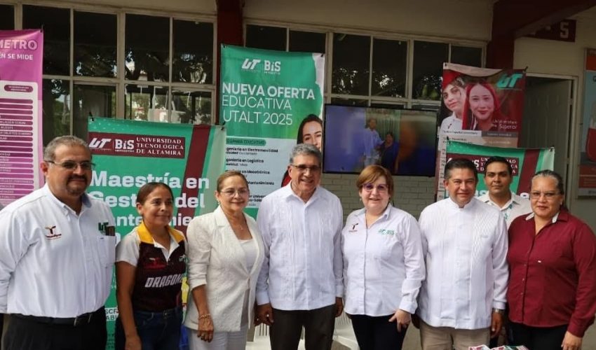 La Universidad Tecnológica de Altamira, encabezada por su Rectora Dra. Mara Grassiel Acosta González, participó en la inauguración de la Feria de la Paz y la Salud realizada en el CETis No. 78 de Altamira
