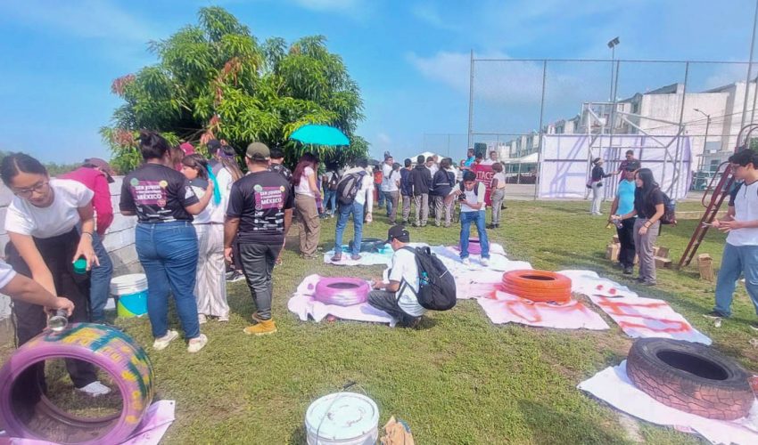La UTALT, en colaboración con el Municipio de Altamira, participó activamente en la Segunda Jornada Nacional de “Tequios y Murales en Altamira”