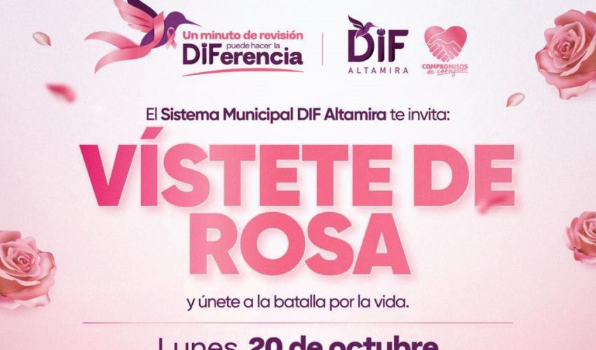 Este lunes 20 de octubre, todos de rosa
