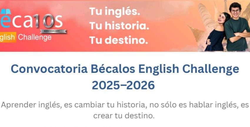 UTALT invita: Convocatoria Bécalos English Challenge 2025–2026