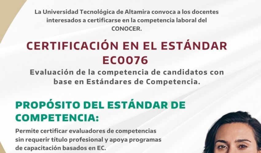 UTALT abre convocatoria para docentes que deseen certificarse en el Estándar de Competencia EC0076
