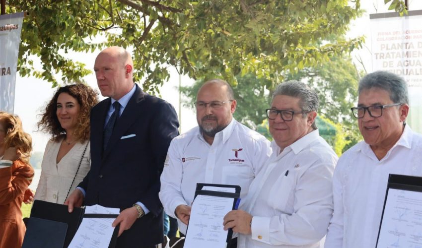 La UTALT estuvo presente en la Firma del Acuerdo de Colaboración para la Construcción de la Planta de Tratamiento de Aguas Residuales (PTAR) del Sector Pedrera en Altamira, Tamaulipas