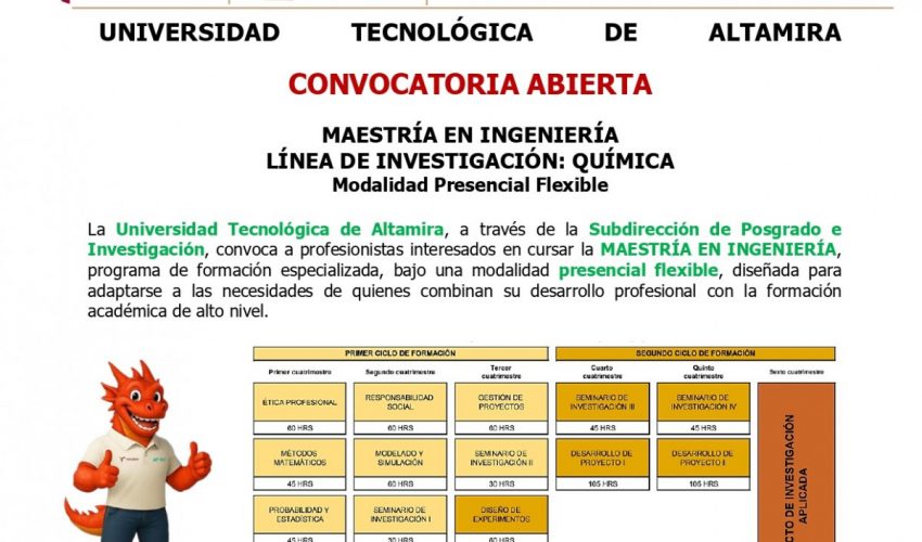 ACTUALIZACIÓN DE FECHAS – CONVOCATORIA DE MAESTRÍAS UTALT 2026
