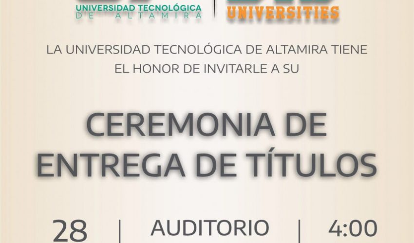 ¡Este próximo viernes celebramos la 7ª Ceremonia de Entrega de Títulos UTALT 2025!