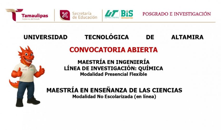 ACTUALIZACIÓN DE FECHAS – CONVOCATORIA DE MAESTRÍAS UTALT 2026